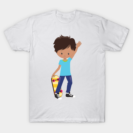 Discover Skateboard, Latino Boy, Cute Boy, Skateboarding - Skateboard Boy - T-Shirt
