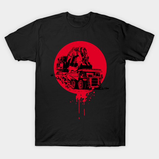 Discover Excavator vs Dump truck - Heavy Equipment - T-Shirt
