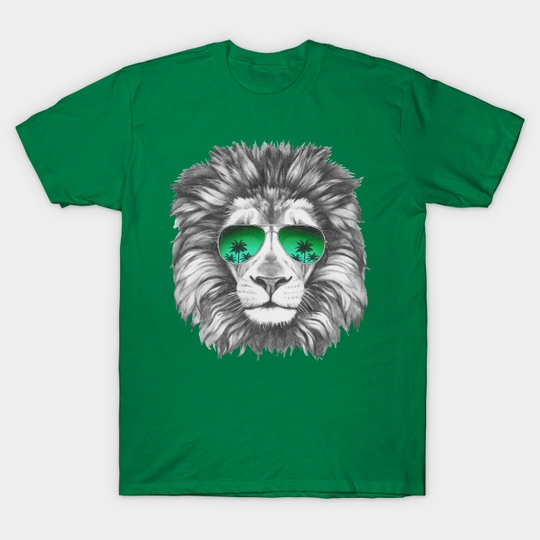 Discover Lion with sunglasses - Lion - T-Shirt