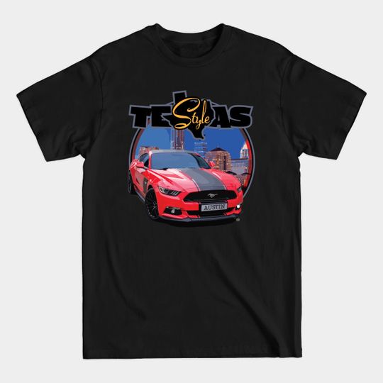 Discover Texas Style Mustang Austin - Texas Style Mustang - T-Shirt