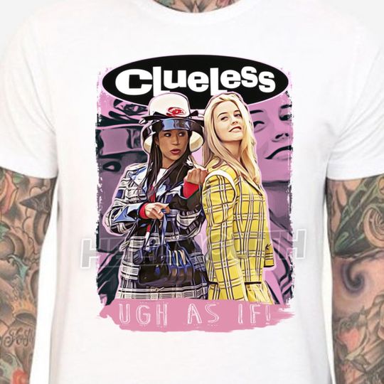 Discover Clueless White t shirt. Alicia Silverstone, Cher, Stacey Dash, Dionne. 90's