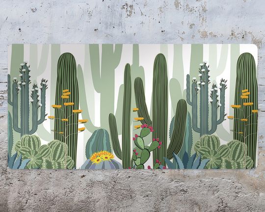 Discover Cactus Illustration Desk Mats