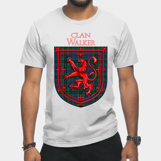 Discover Walker Tartan Scottish Plaid Lion Rampant - Walker Tartan - T-Shirt