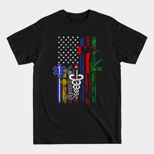 Discover No One Fights Alone Heroes Flag - No One Fights Alone Tshhirt - T-Shirt