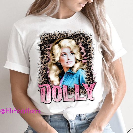 Discover Dolly Parton Leopard Vintage T-shirt