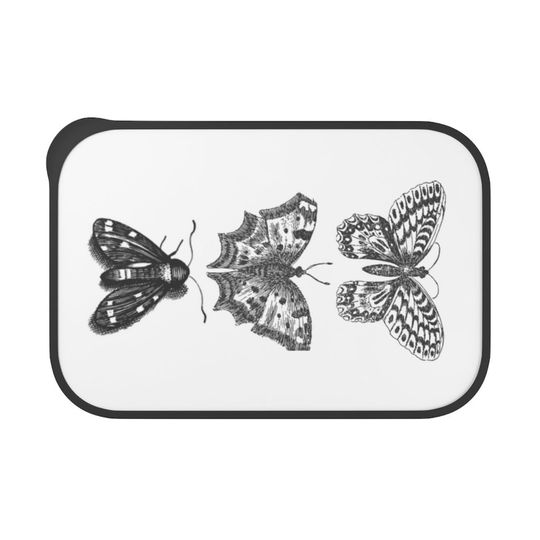 Discover Moth and Butterfly Bento Box with Band and Utensils