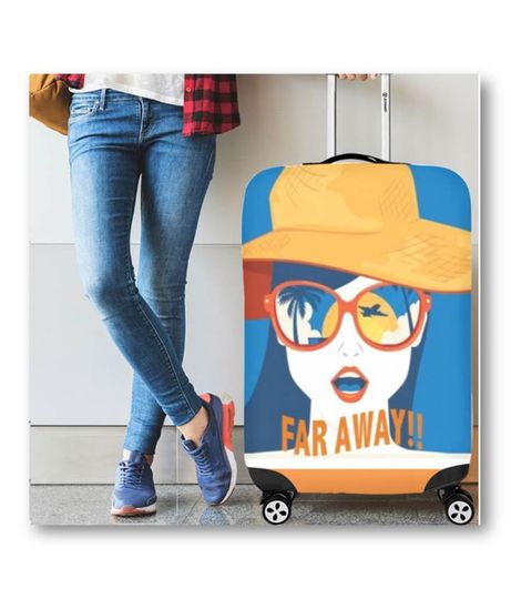 Discover Far Away Girl Luggage Cover