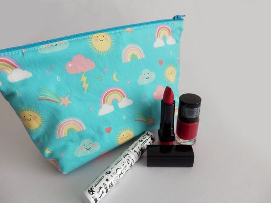 Discover Rainbow Cotton Cosmetic Bag