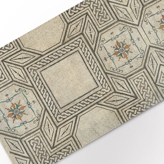 Discover Table runner, Egyptian Mosaic, linen table runner
