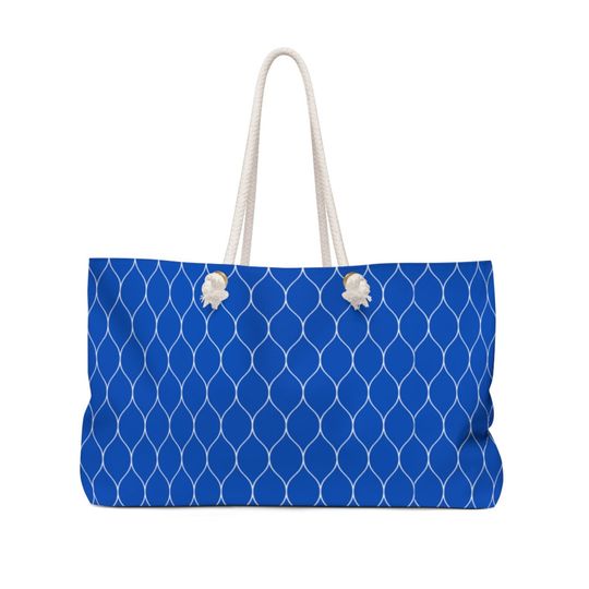 Discover Sapphire Blue Swirl Weekender Tote Bag - Stylish Carry All
