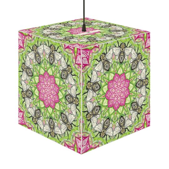 Discover Bumble bee mandala Light Cube Lamp