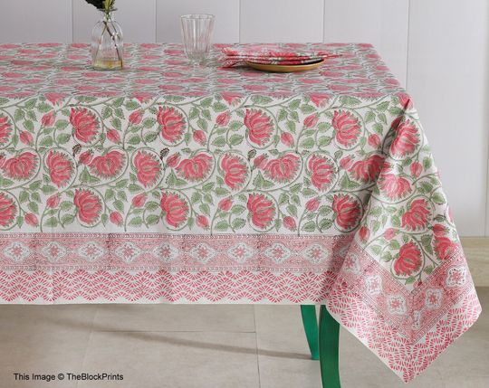 Discover Indian Block Print tablecloth