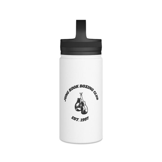 Discover Jung Kook Boxing Club Stainless Steel Water Bottle, Handle Lid