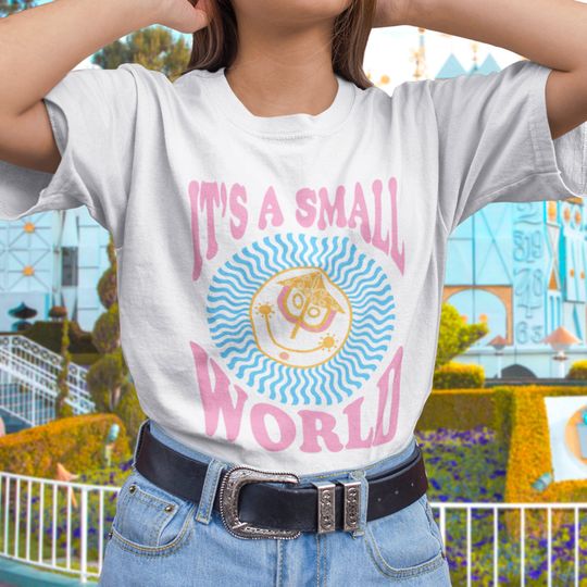 Discover It's A Small World 70's Style T-Shirt