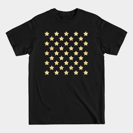 Discover Golden Stars Pattern II - Stars Pattern - T-Shirt