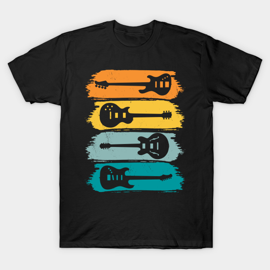 Discover Electric Guitar Blues Jazz Bass Design T-Shirt