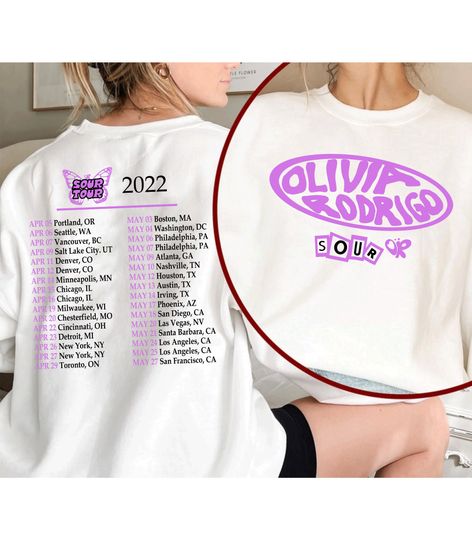 Discover Olivia Rodrigo Sour Tour 2022 Sweatshirt