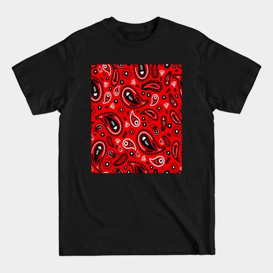 Discover bandana pattern - Red Bandana Pattern - T-Shirt