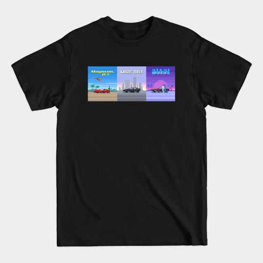 Discover Pixel art - Magnum - Knight Rider - Miami vice - Magnum Pi - T-Shirt