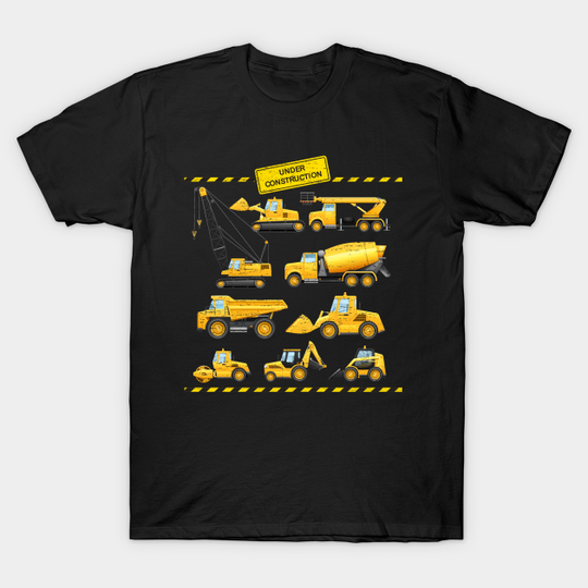 Discover Excavator Heavy Construction Machinery Trucks Dig It - Excavator - T-Shirt