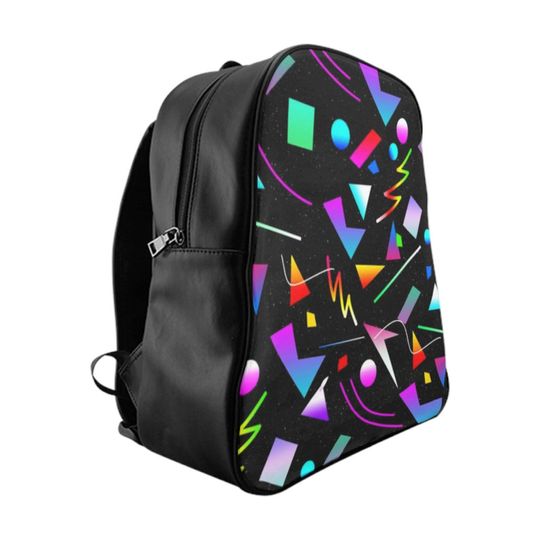 Discover 80 Colorful Shapes Print School Backpack