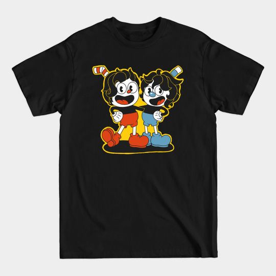 Discover Wolfhard Brothers as Cuphead and Mugman - Finn Wolfhard - T-Shirt