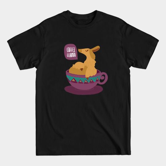 Discover Coffee Llama - Funny Llama - T-Shirt