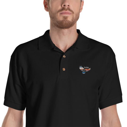 Discover Fly High Embroidered Polo Shirt-Men's Polo Shirt