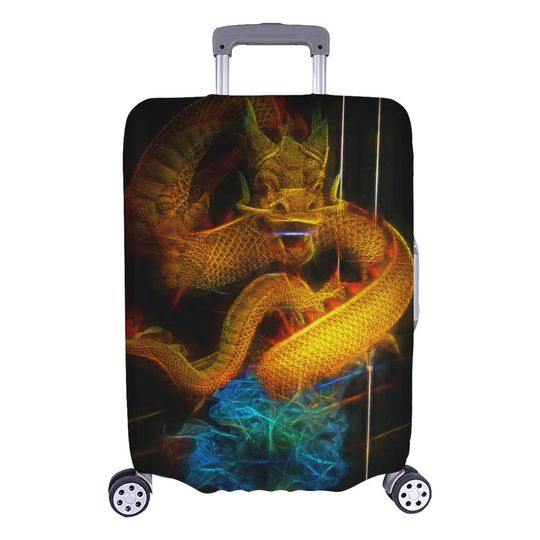 Discover Luggage cover Gold Dragon Luggage cover