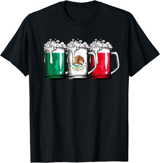 Discover Beer Mexican Flag T shirt Cinco de Mayo Women Mexico Gifts T-Shirt