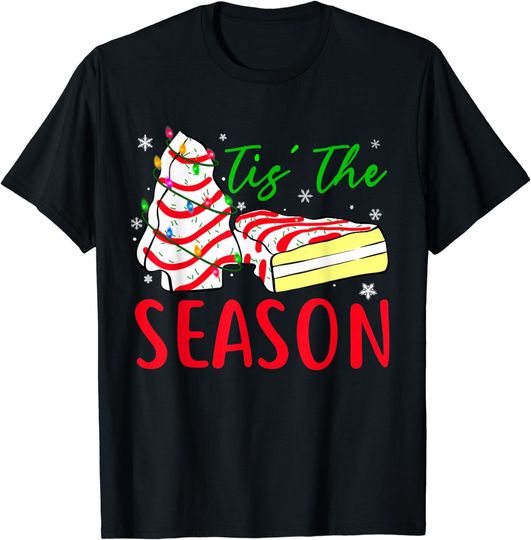 Discover Little Tis' The Season Christmas Tree Cakes Debbie Becky Jen T-Shirt