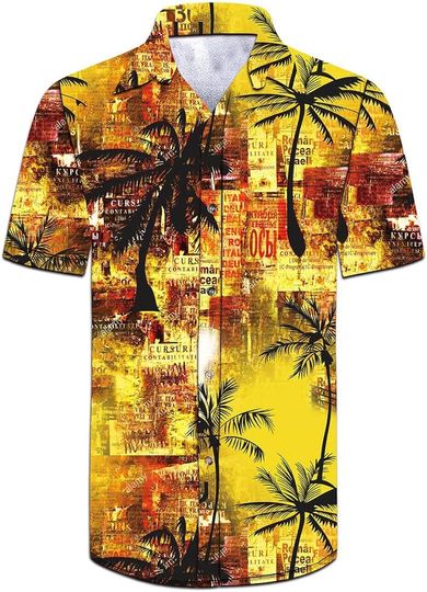 Discover Men's Tropical Hawaiian Short Sleeve Shirt