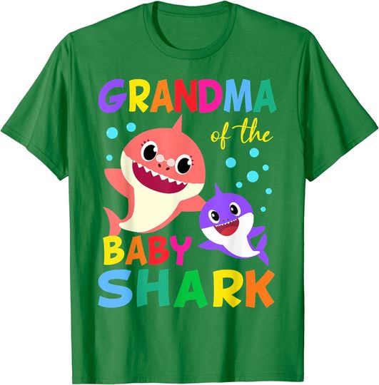 Discover Grandma Of The Baby Shark Birthday Grandma Shark T-Shirt