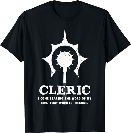 Discover Cleric Gamer D20 Dice Dungeon Dragons Gaming Gift T-Shirt