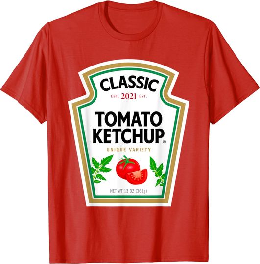 Discover Mustard Bottle T-Shirt Ketchup Costume Matching Couples Groups Halloween Ketchup