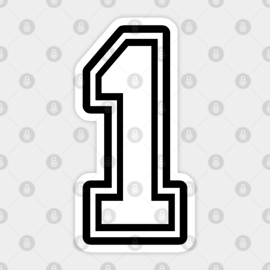 Discover Number 1 One - Number 1 - Sticker