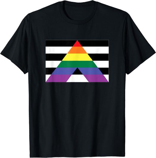 Discover Lgbtq Ally Flag T-Shirt Straight Ally Pride Flag