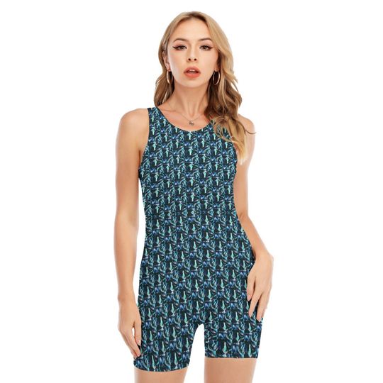 Discover Blue Shards Shatter-WayWalkers Dragon Skin Cute Unique Surf  Women's Sleeveless One-piece Swimsuit