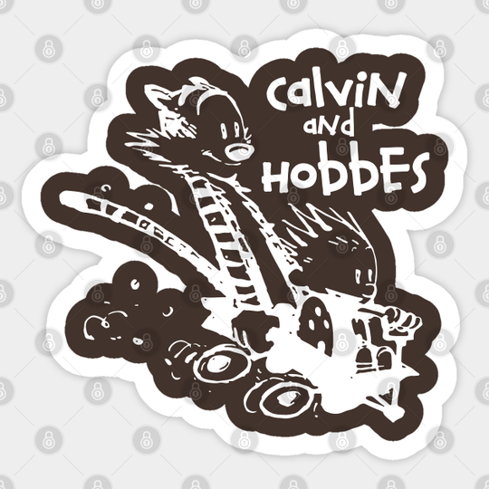 Discover Calvin And Hobbes White - Calvin And Hobbes - Sticker