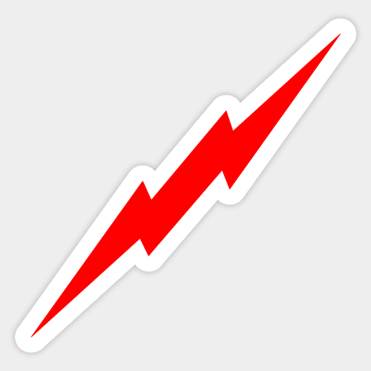 Discover Red lightning bolt - Lightning Bolt - Sticker