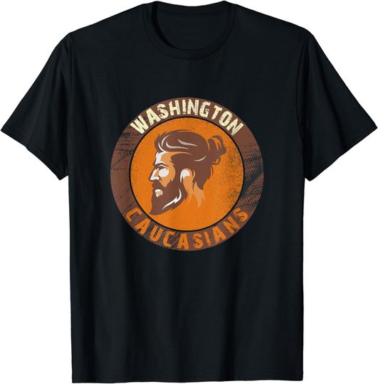 Discover Caucasian T-Shirt New funny Vintage Washington Caucasians Football Rednecks