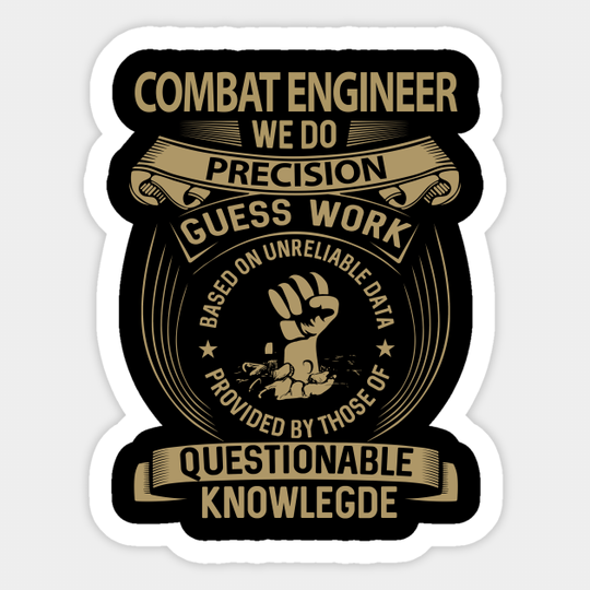 Discover Combat Engineer - Custom We Do Gift Item Sticker" - Engineer - Sticker