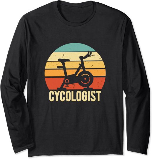 Discover Cycologist Bike Rider | Funny Spin Class Cyclist Gift Long Sleeve T-Shirt