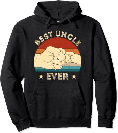 Discover Vintage Best Uncle Ever Fist Bump Funny Uncle Fathers Day Pullover Hoodie