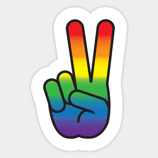 Discover Gay pride peace sign - Gay Pride - Sticker