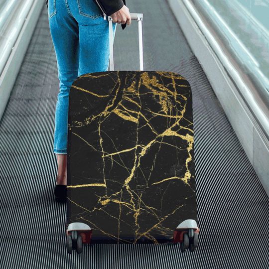 Discover Marble Pattern Luggage Cover