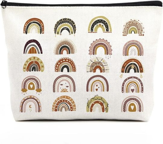 Discover Boho Rainbow Makeup Bag