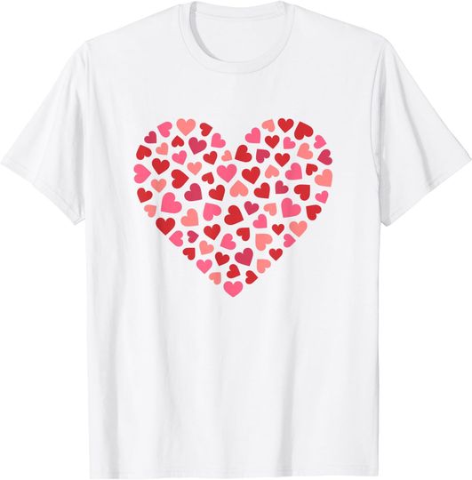 Discover Valentines Day Shirt Women Men Kids Red Pink Hearts Love T-Shirt