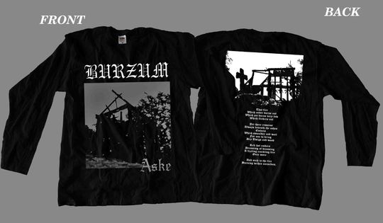 Discover New DTG printed LONG sleeve - BURZUM