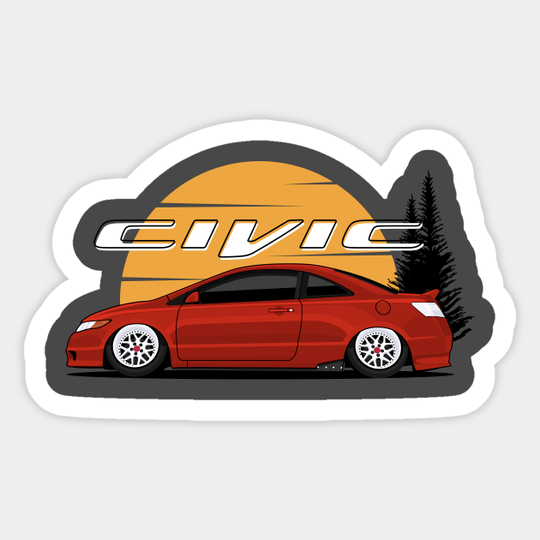 Discover Civic SI JDM Style - Civic - Sticker